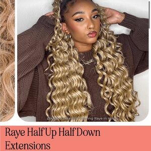 Raye Honey Blonde Half Up Half Down Extensions. New- Never Used.